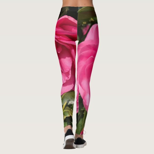 Roze Camellia Leggings (Achterkant)