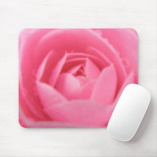Roze Camellia Mousepad Muismat (Met muis)