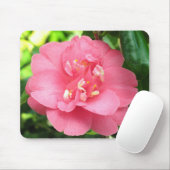 Roze Camellia Mousepad Muismat (Met muis)