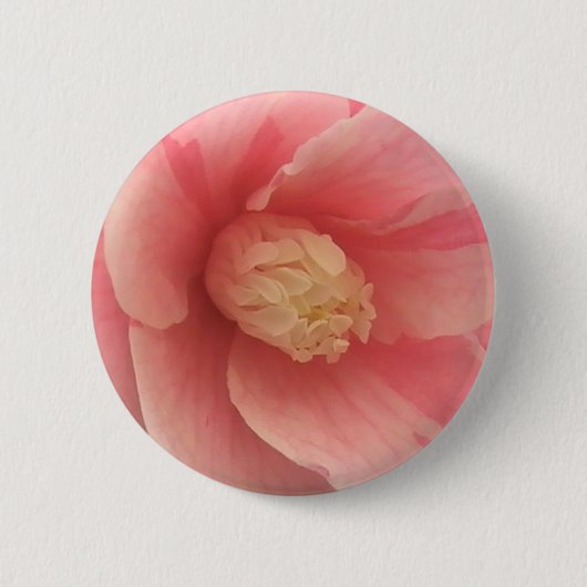 Roze Camellia Ronde Button 5,7 Cm (Voorkant)