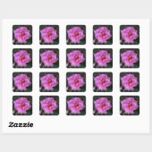 Roze Camellia-Stickers Vierkante Sticker (Vel)
