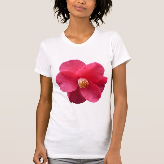 Roze Camellia T-shirt (Voorkant)