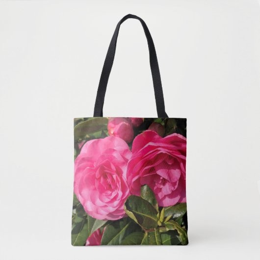 Roze Camellia Tote Bag (Voorkant)
