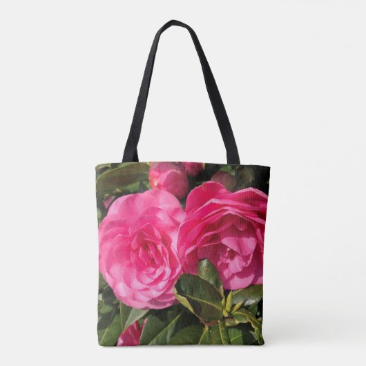 Roze Camellia Tote Bag (Achterkant)