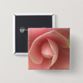 Roze Camellia vierkante Button (Voorkant /achterkant)