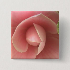 Roze Camellia vierkante Button