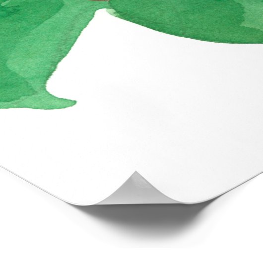 Roze Camellias Bird Yellowhammer Waterverf Poster (Hoek)