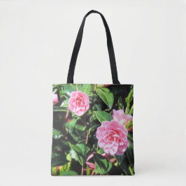 Roze Camellias digitaal schilderen over de Canvas  Tote Bag
