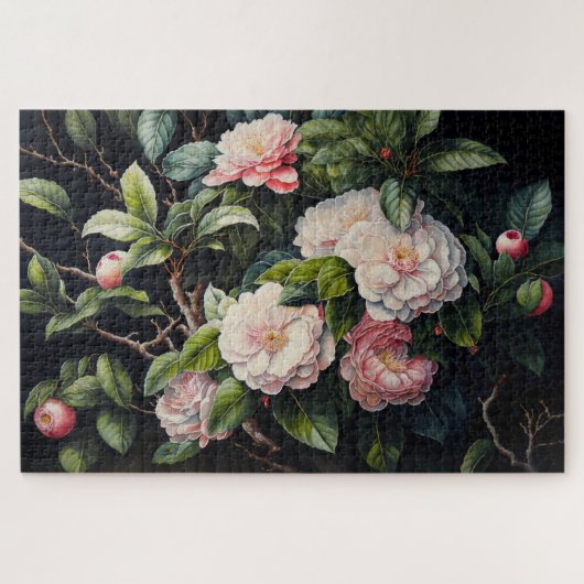Roze Camellias Jigsaw Puzzel (Horizontaal)