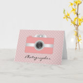 Roze Camera Kaart (Gele Bloem)