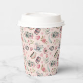 Roze  camera papieren bekers (Links)