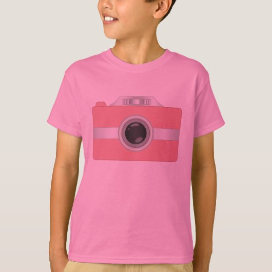 Roze Camera T-shirt (Voorkant)