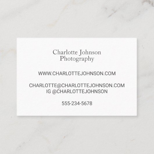 roze camera-Waterverf Visitekaartje (Achterkant)