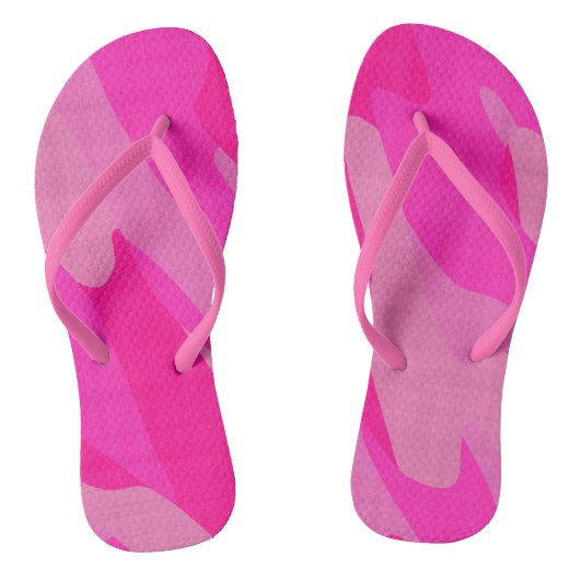 roze camo abstract teenslippers (Voetbed)