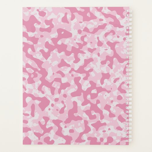 Roze Camo Abstracte Art Decor Design Planner (Achterkant)