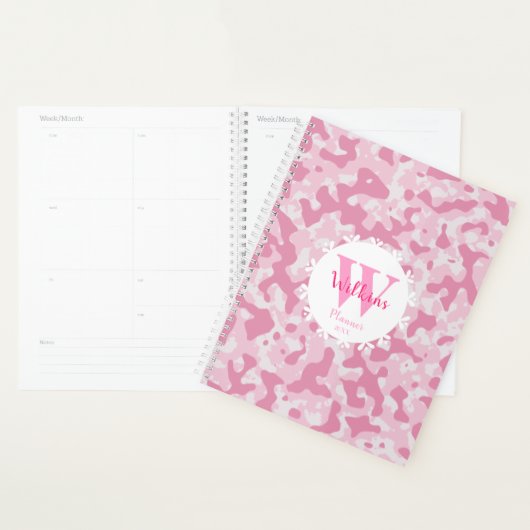 Roze Camo Abstracte Art Decor Design Planner (Display)
