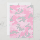 Roze Camo Baby Girl Shower Kaart (Achterkant)