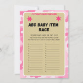 Roze Camo Baby shower - bewerkbare naam, 5x7 Invit Kaart (Voorkant)