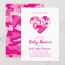 Roze Camo Baby Shower Camouflage Country Meisje