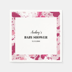 Roze Camo Baby shower Servet