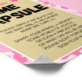 Roze Camo Baby shower teken Poster (Hoek)