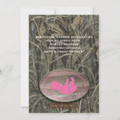 Roze Camo Baby shower Uitnodiging (Achterkant)