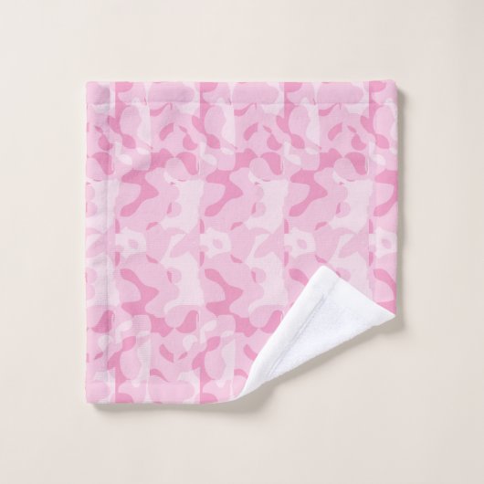 Roze Camo Bad Handdoek (Wasdoekje)