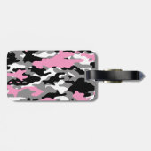 Roze Camo Bagagelabel (Achterkant horizontaal)