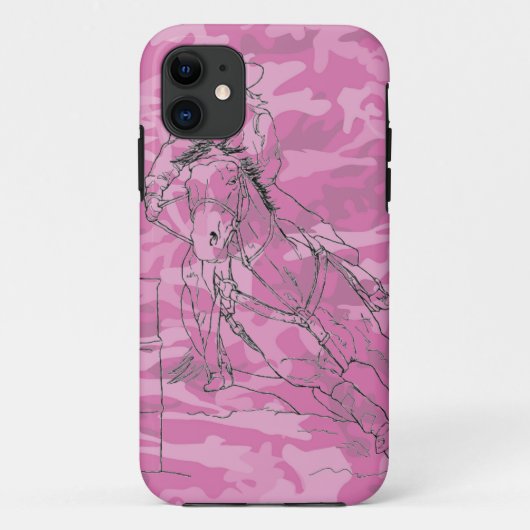 Roze Camo Barrel Racer II - iPhone 5/5S Hoesje (Achterkant)