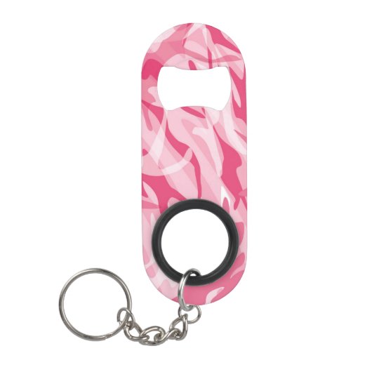 Roze Camo Bottle Opener Mini Flessenopener (Voorkant)