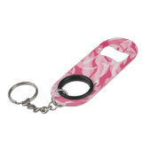 Roze Camo Bottle Opener Mini Flessenopener (Voorkant Gekanteld)