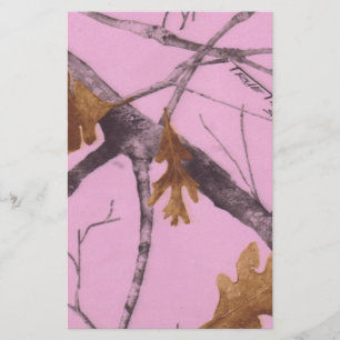 Roze Camo Briefpapier
