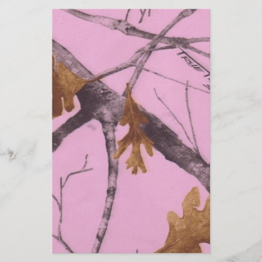 Roze Camo Briefpapier (Voorkant)