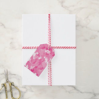 Roze Camo Cadeaulabel