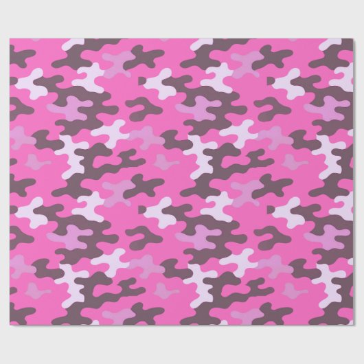 Roze Camo Cadeaupapier (Vlak)