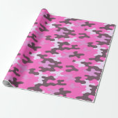 Roze Camo Cadeaupapier (Uitgerold)