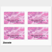 Roze Camo Camoflauge Rechthoekige Sticker (Vel)