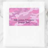Roze Camo Camoflauge Rechthoekige Sticker (Tas)