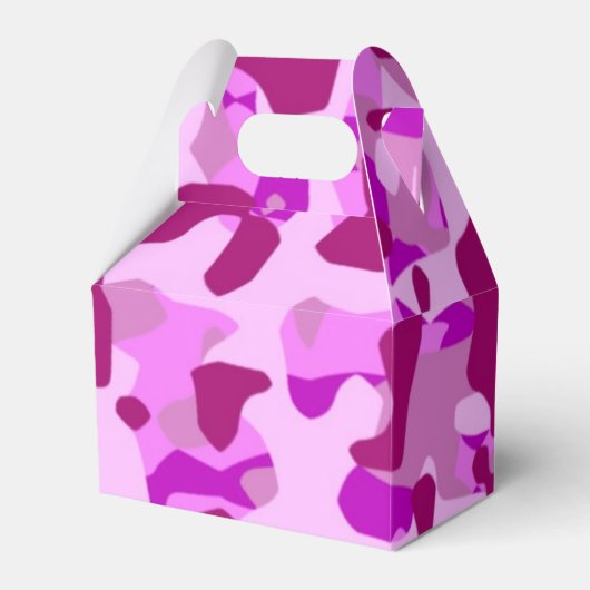 Roze Camo Camoflauge Verjaardagsfeestje Favor Box Bedankdoosjes (Voorkant Zijde)
