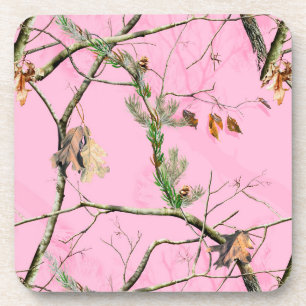 Roze Camo Camouflage Jacht Meisje Drink Onderzette Onderzetter