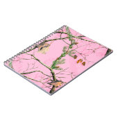 Roze Camo Camouflage Jacht Meisje Echte Notitie Bo Notitieboek (Linkerzijde)