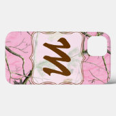 Roze Camo Camouflage Jagen Monogram IPAD Case (Achterkant (horizontaal))