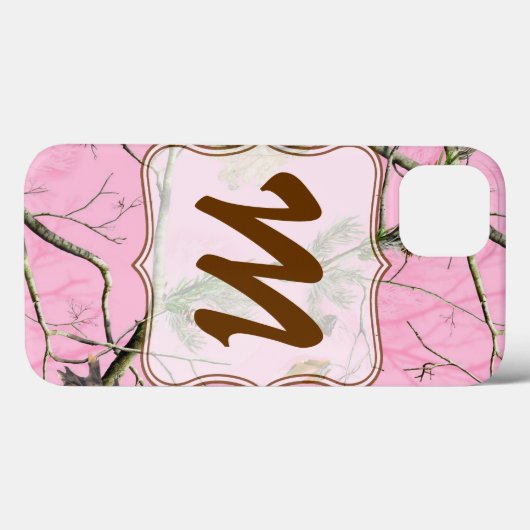 Roze Camo Camouflage Jagen Monogram IPAD Case (Achterkant (horizontaal))