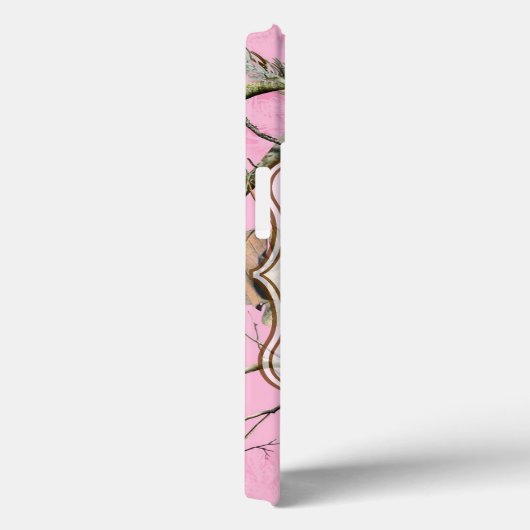 Roze Camo Camouflage Jagen Monogram IPAD Case (Achterkant / Rechts)