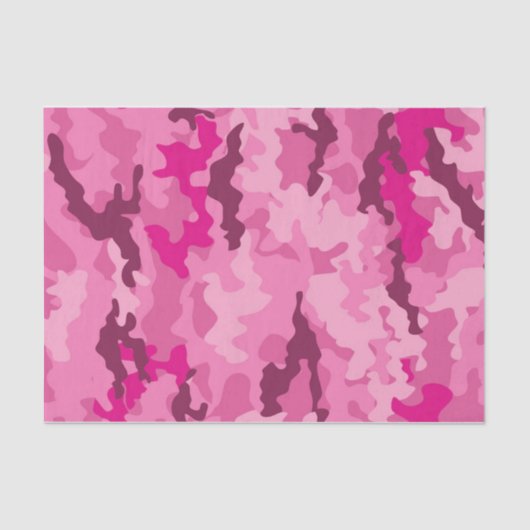 Roze camo camouflage meisje vrouwelijk trendy tissuepapier (Voorkant)