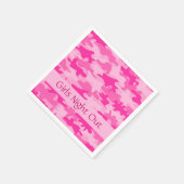 Roze Camo Camouflage Meisjes Night Out Party Servet (Hoek)