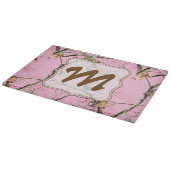 Roze Camo Camouflage Monogram Glassnijplank Snijplank (Hoek)