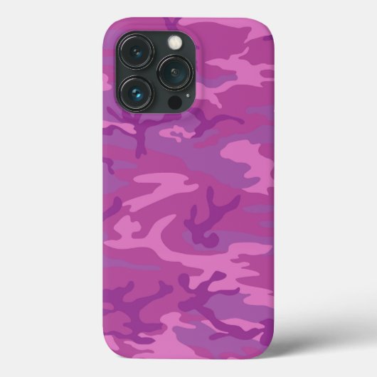 Roze Camo Camouflage Patroon Art Phone Case (Achterkant)