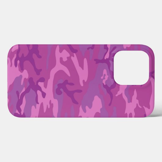 Roze Camo Camouflage Patroon Art Phone Case (Achterkant (horizontaal))