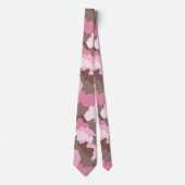 Roze Camo Camouflage Patroon Stropdas (Voorkant)